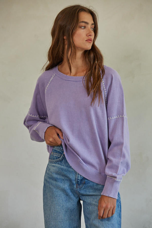 Anything But Basic Sweater Lavender