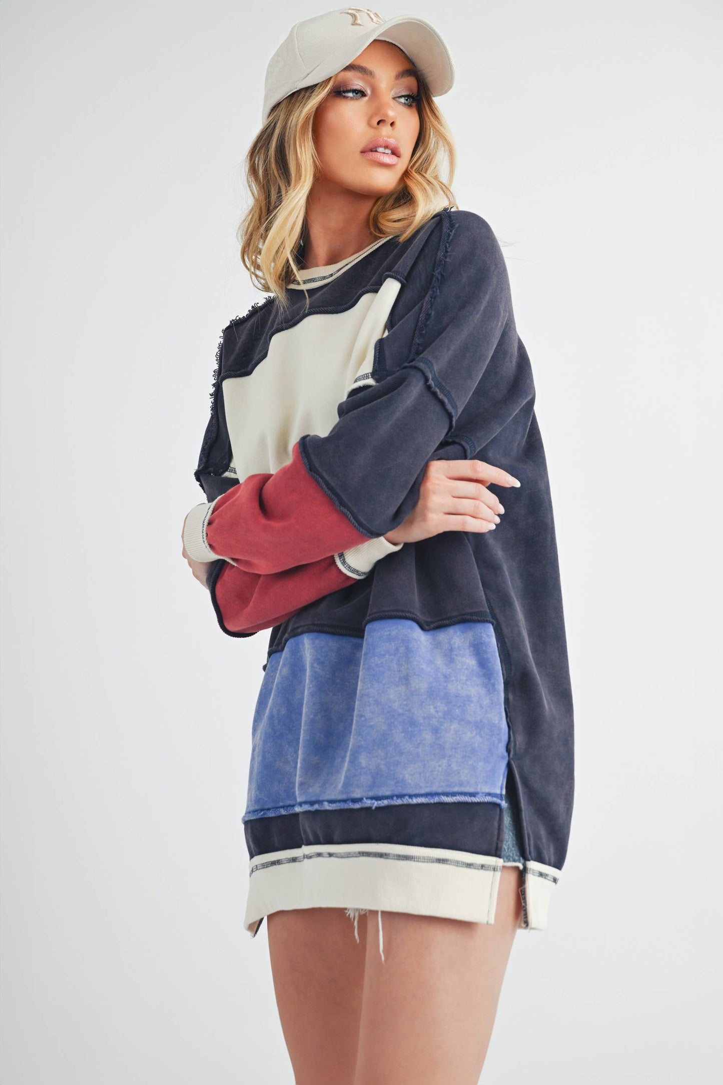 Rugby Color Block Crewneck