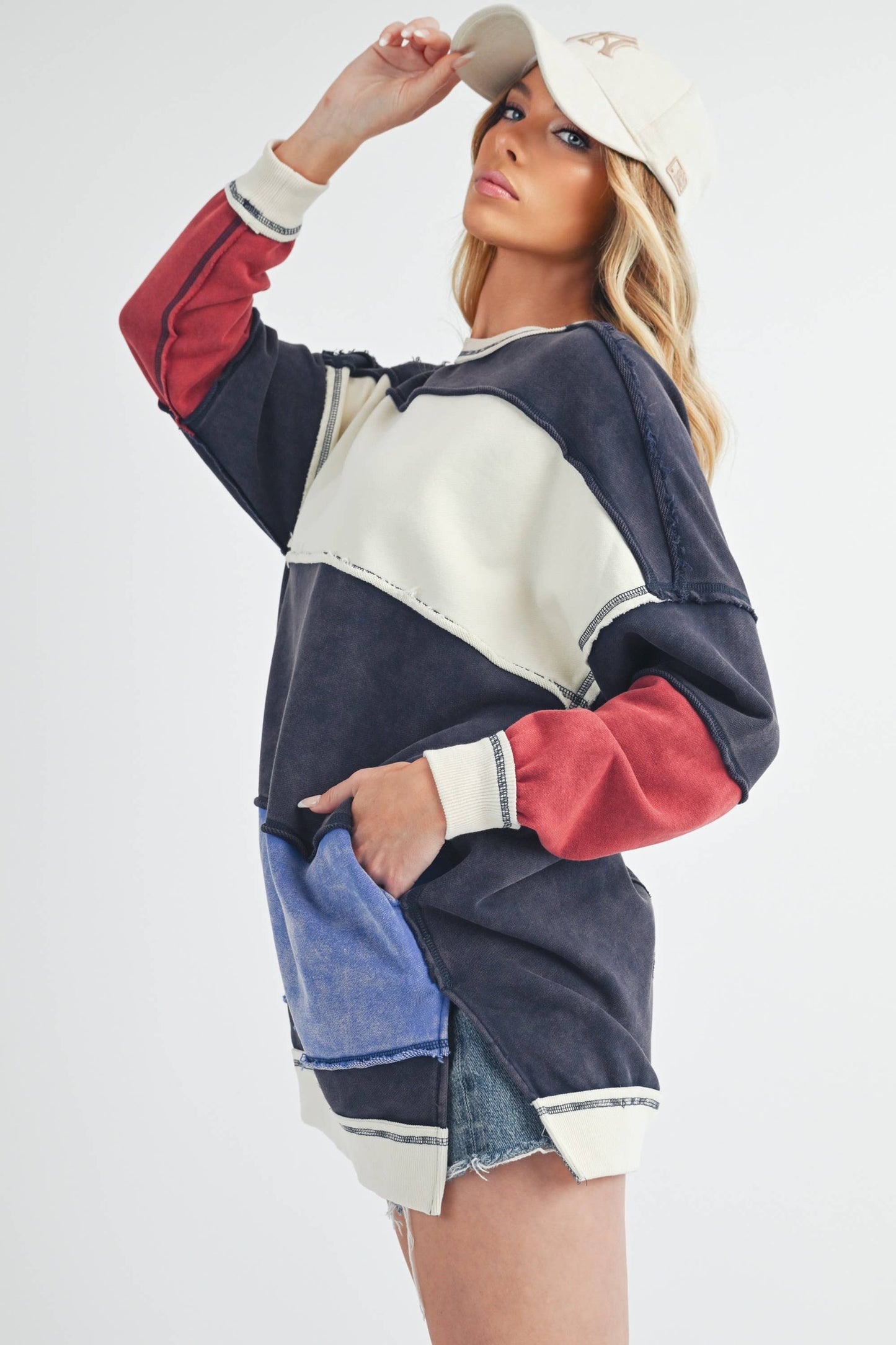 Rugby Color Block Crewneck
