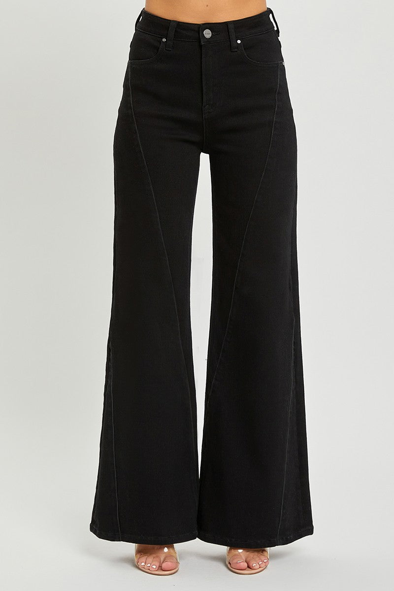 High Rise Twist Seam Jeans Black