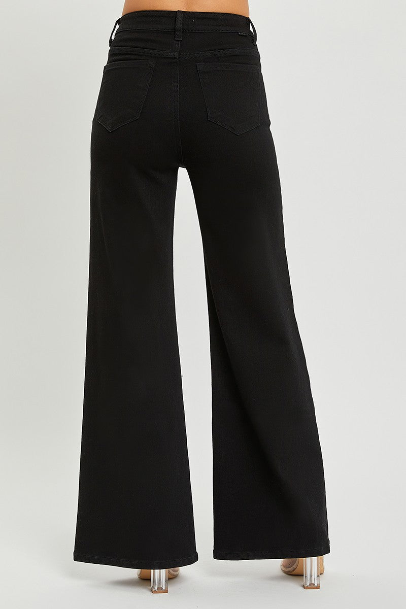 High Rise Twist Seam Jeans Black