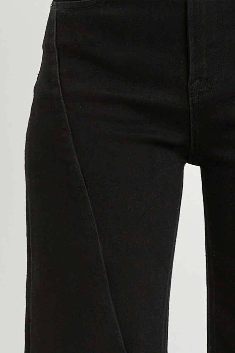 High Rise Twist Seam Jeans Black